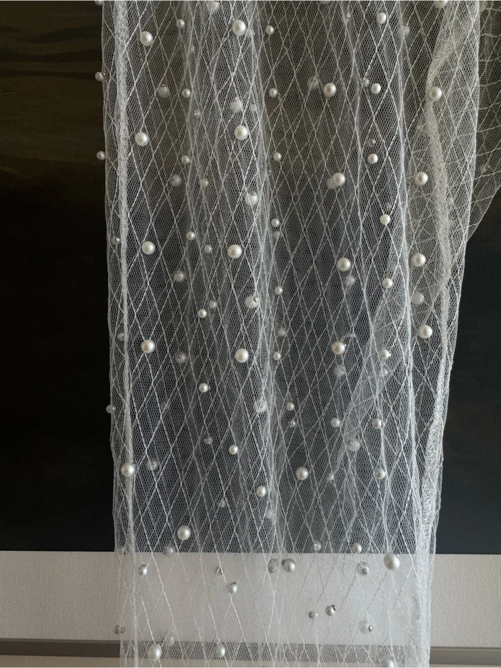 Luxury pearl leggings unique designer tulle mesh